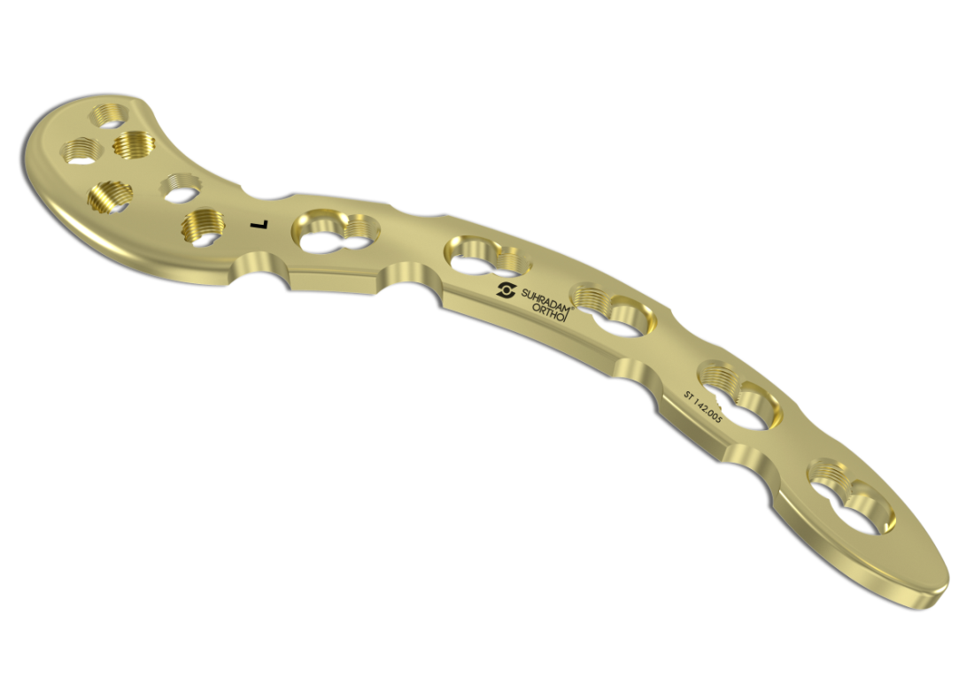 2.7/3.5 mm LCP Superior Anterior Clavicle Plate with Lateral Extension product image
